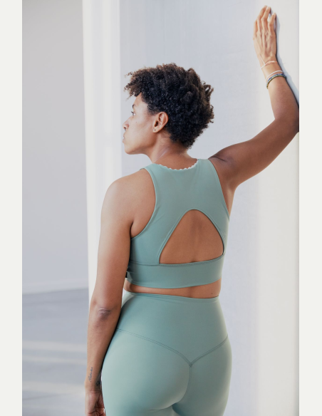 Brassière de yoga Vert Safari IMALA