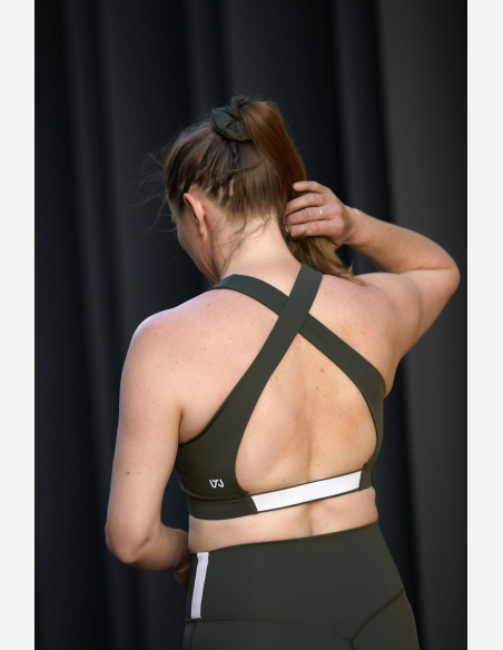 Brassière de yoga Vert Olive NUNA
