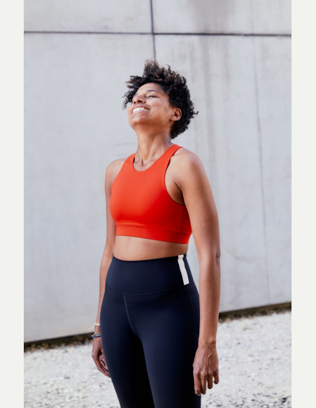 Brassière de yoga Orange Mandariné NUNA