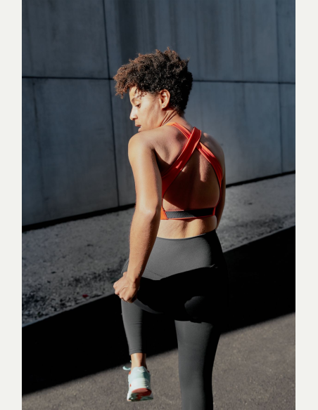 Brassière de yoga Orange Mandariné NUNA