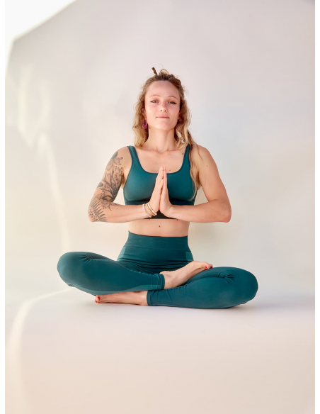 Legging de yoga Vert Cyprès ASHA