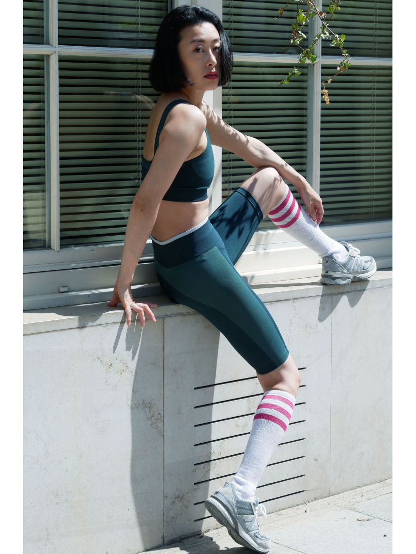 Short de yoga Vert Cyprès ASHA