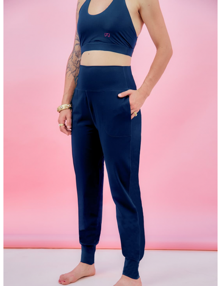 Pantalon de yoga Bleu Marine NITA
