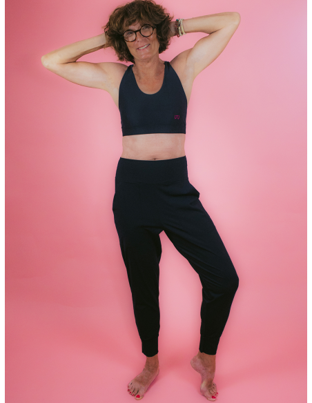 Pantalon de yoga Noir & Rose NITA