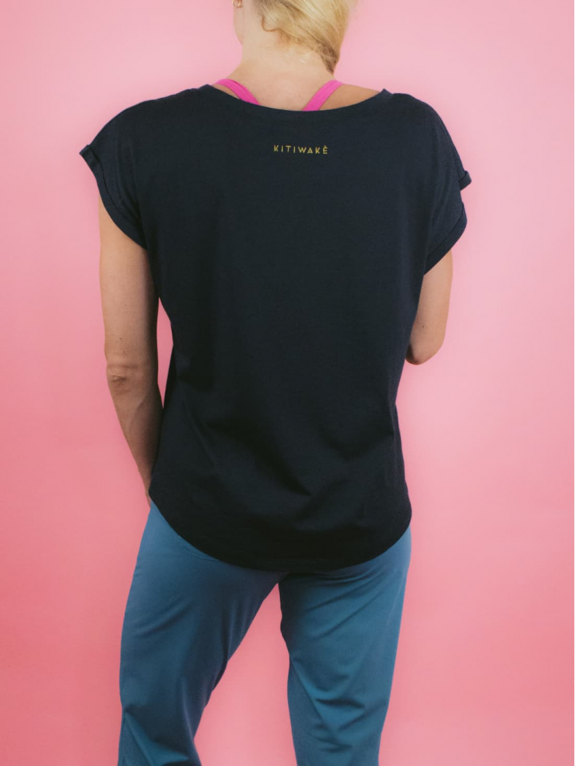 T-shirt de sport manches courtes noir MEIKA