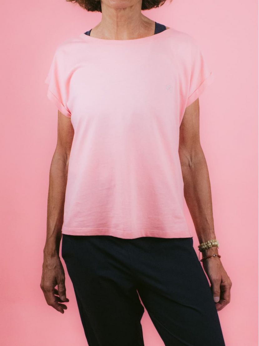 T-shirt de sport manches courtes rose MEIKA