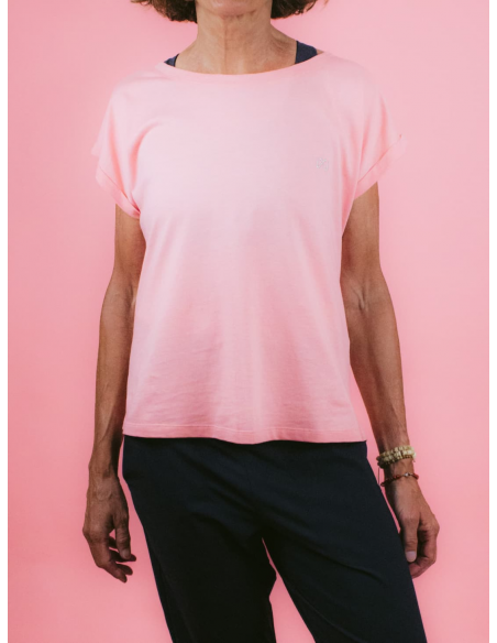 T-shirt de sport manches courtes rose MEIKA
